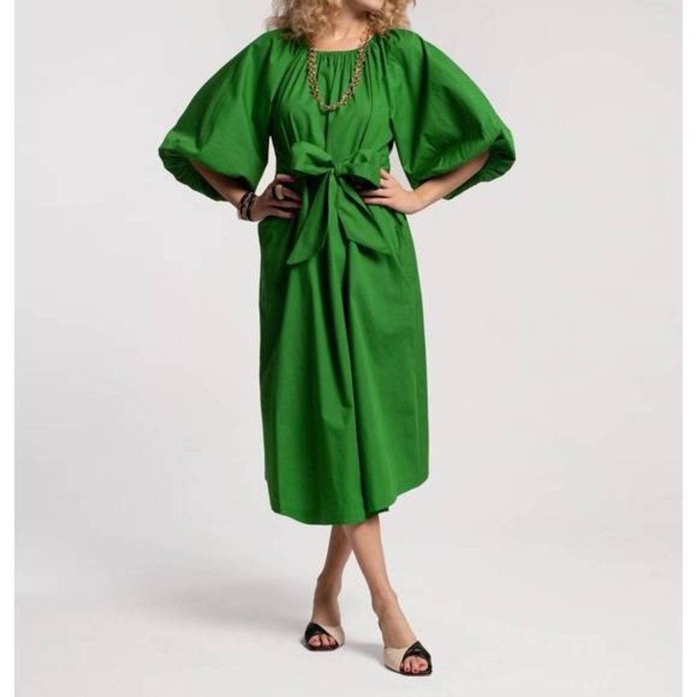 Frances Valentine Bliss Green Midi Dress XS NWT